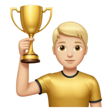  raising trophy sticker