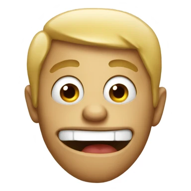 big weird face sticker