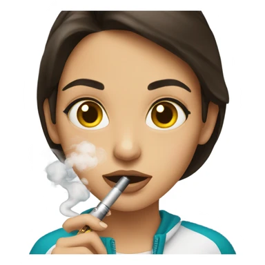 brunette girl vaping sticker