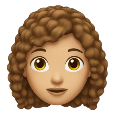 Women brown hair sticker