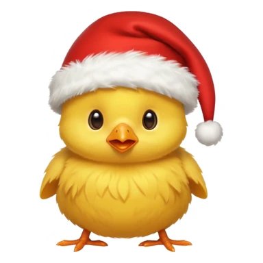 Baby Chick with a Santa hat sticker