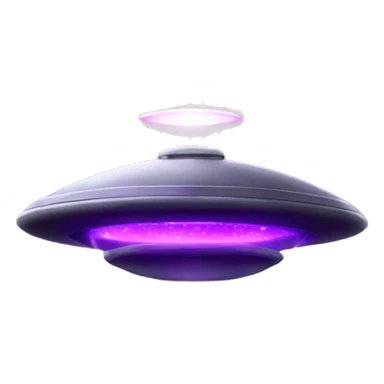 UFO with purple beam sticker