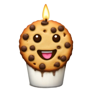 chocolate chip cookie candle sticker