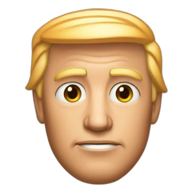 Donald trump with orangish skin sticker