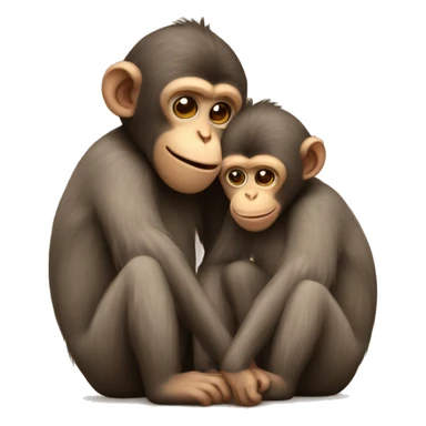 Two monkeys in love sticker