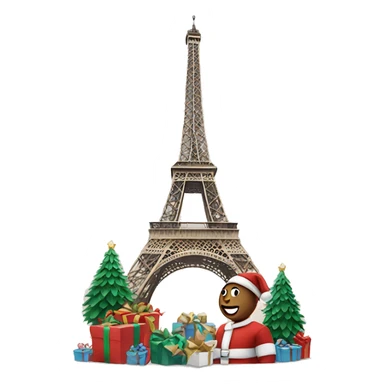 Paris celebrating Christmas sticker