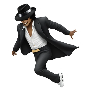 Make a Michael Jackson emoji doing the moonwalk  sticker