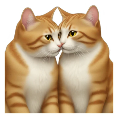 Two cats kissing sticker