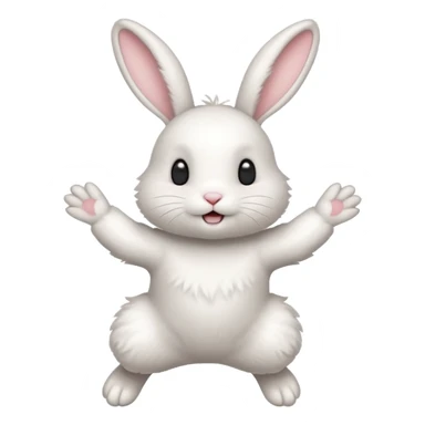 A bunny that jumps up and down sticker