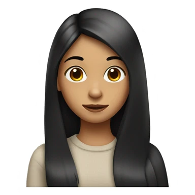 girl with dark long straight hair with monkey on her shoulder  sticker