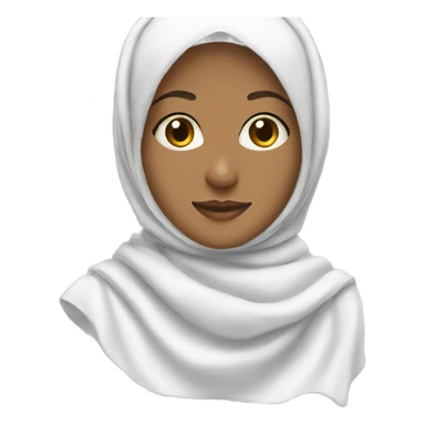  hijabi woman with white scarf sticker