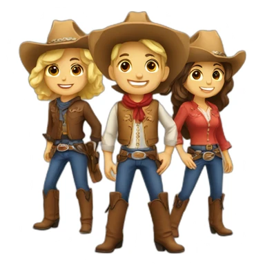 Cowboy party sticker