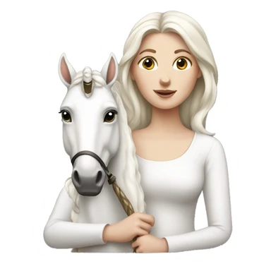 white lady with unicorn sticker