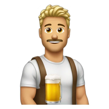 Hernan drago tomando cerveza carton sticker