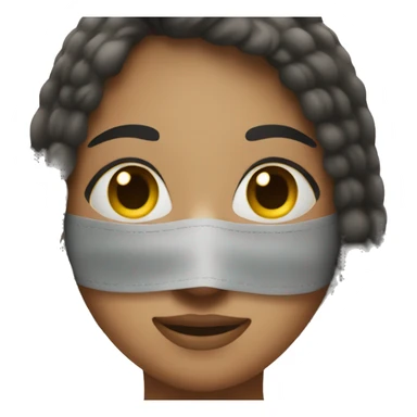 girl with facial mask on  sticker