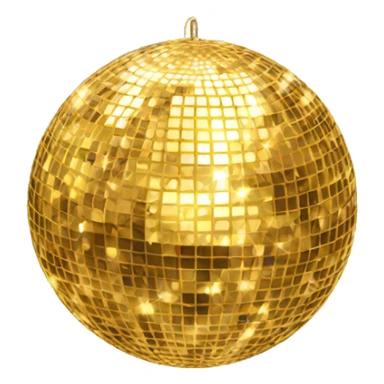 gold disco ball sticker