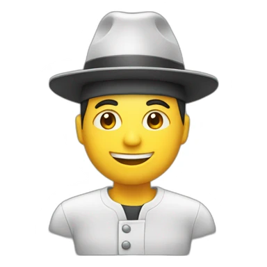 Serveur with hat sticker