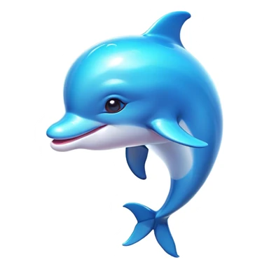 Cinematic Cute Bottlenose Dolphin Portrait Emoji, Head tilted playfully and inquisitively, featuring a charming, shiny glossy body with smooth, gleaming skin and round, sparkling eyes full of playful wonder, Simplified yet irresistibly adorable features, highly detailed, glowing with a warm, inviting aquatic glow, high shine, affectionate and lively, stylized with a touch of whimsical marine charm, soft glowing outline, capturing the essence of a mischievous yet endearing dolphin that seems as if it could splash out of the screen into your arms! sticker