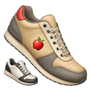3D Apple-style emoji of a foot with a sneaker stepping on the ground, leaving a shoe print.






 sticker