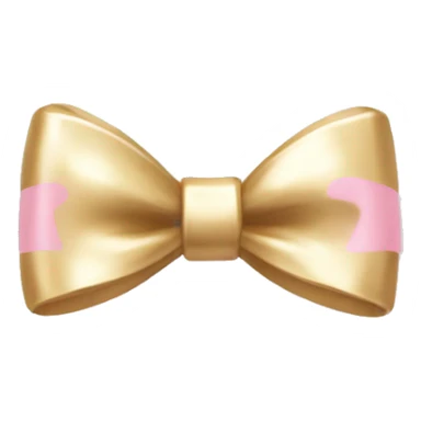 light pink heart with white gold bow sticker