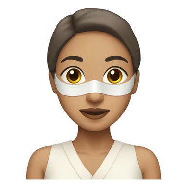 A light skin girl with a spa face mask on  sticker