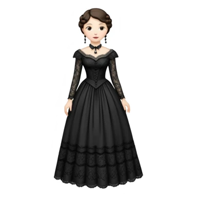 Victorian ladie sticker