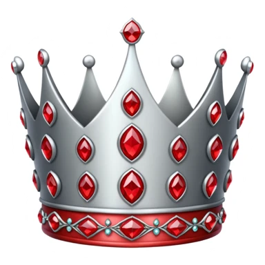 sliver crown with red gems more gems sticker