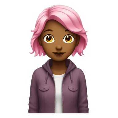 Pink haired girl sticker