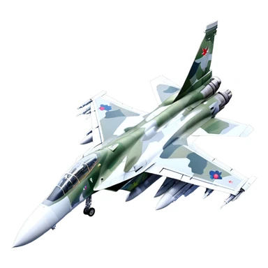 SU-35 Jet - Sukhoi (Model Year: 2020) (Iconic colour: Camouflage green) sticker
