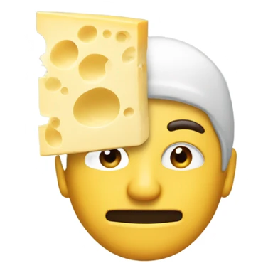 A man with a cheese mask on sticker