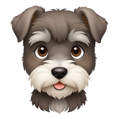 schnauzer puppy brown sticker