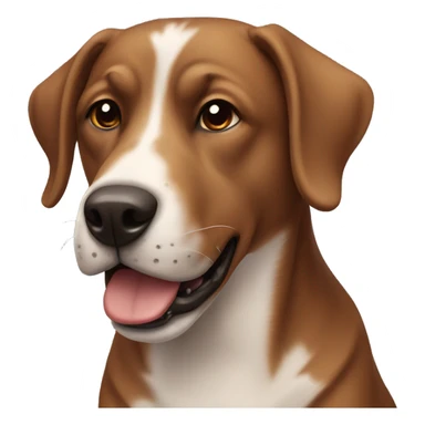 brown dog with overbite sticker