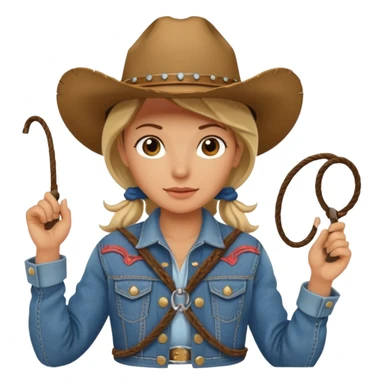 Cow girl sticker