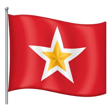 Bandeira do Pará em cor vermelho e banco é uma estrela no centro sticker