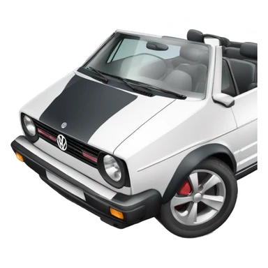 vw golf cabriolet whiteg sticker