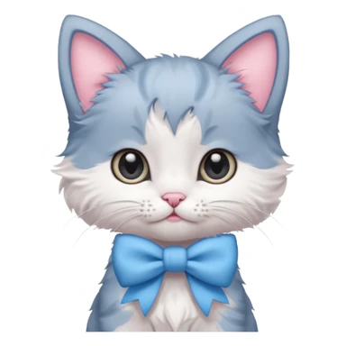 Kitten wearing bow sticker