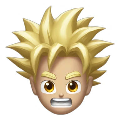 goku super saiyan mouth open sticker