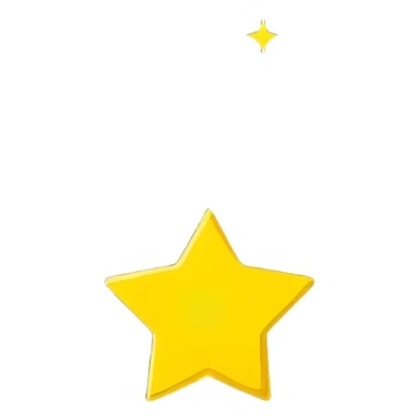 yellow stars twinkling sticker