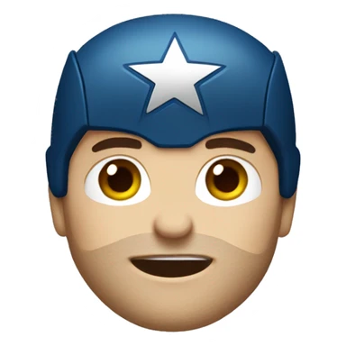 capitan america face sticker