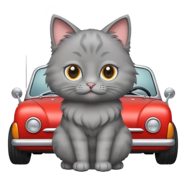 Gray cat in garage  sticker