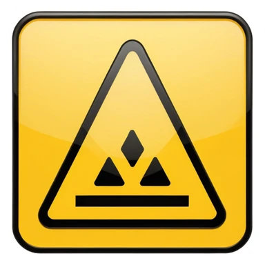 triangle warning sign with exclamation mark sticker