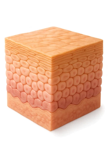 tessuto porzione di epidermide umana in salute 3d sticker