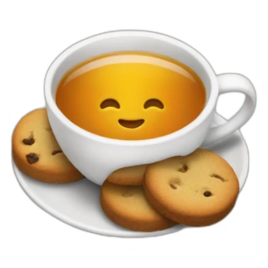 tea with cookies sticker