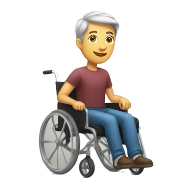 man in wheelchair  sticker