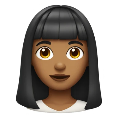 Portuguese girl with short curtain bangs sticker