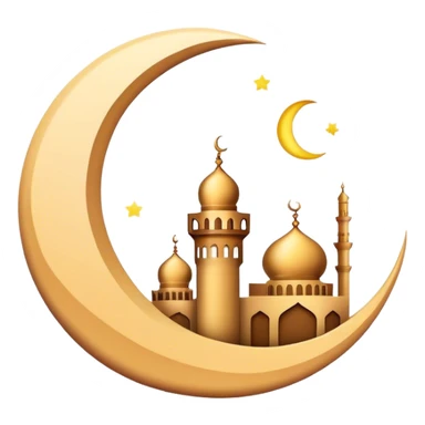 Ramadan Mubarak sign with beautiful light finish  sticker