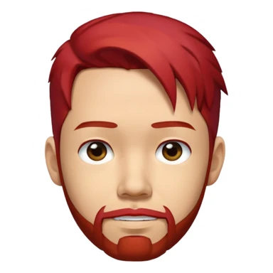 Mike Shinoda with red hair sticker