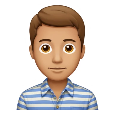 male in stripped shirt, not tshirt sticker