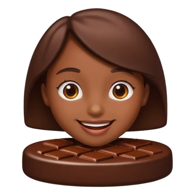 single charactarized personified chocolate sweet treat  sticker