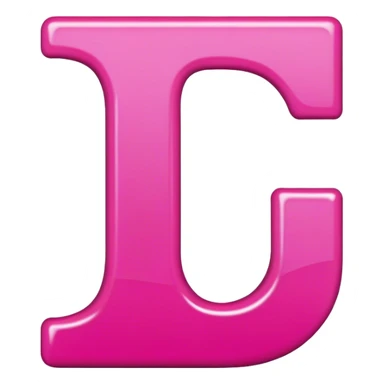 dark Pink letter L sticker
